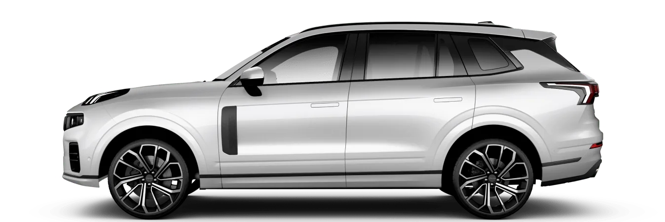 Lynk & Co 09 color blanco de perfil