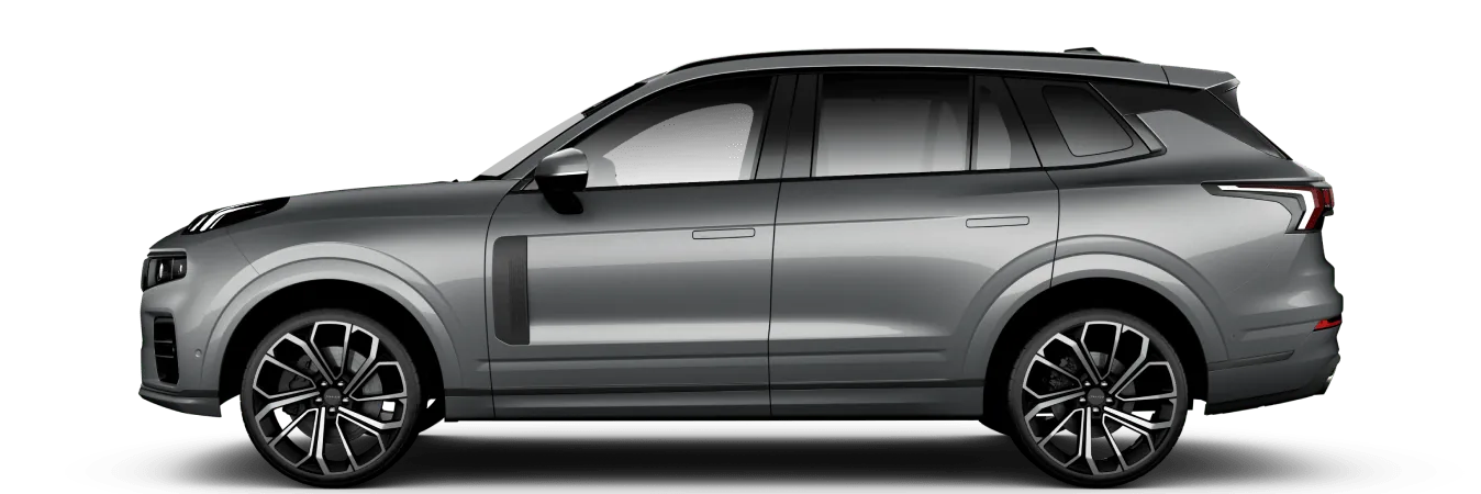 Lynk & Co 09 color gris de perfil